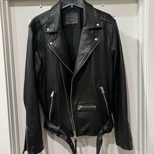 ALLSAINTS Leather Biker Jacket Sz. XL